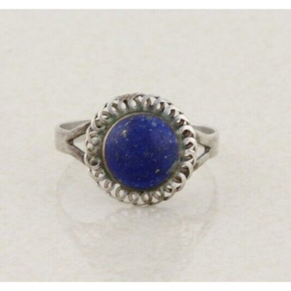 Sterling Silver Lapis Lazuli Ring Size 7 1/4 - Picture 1 of 7